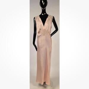 1930’s Rare Pink Satin and Lace Nightgown